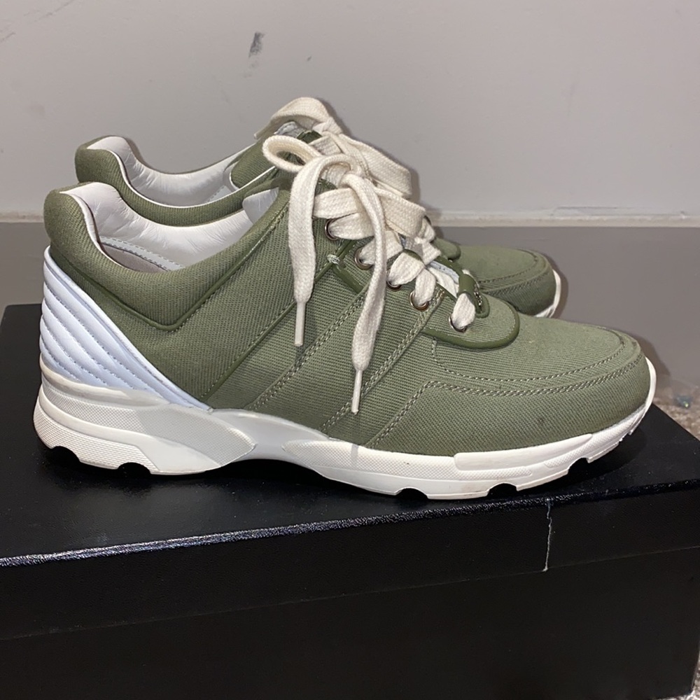 Chanel Sneakers Olive Green Khaki size 37 - Picture 7 of 8